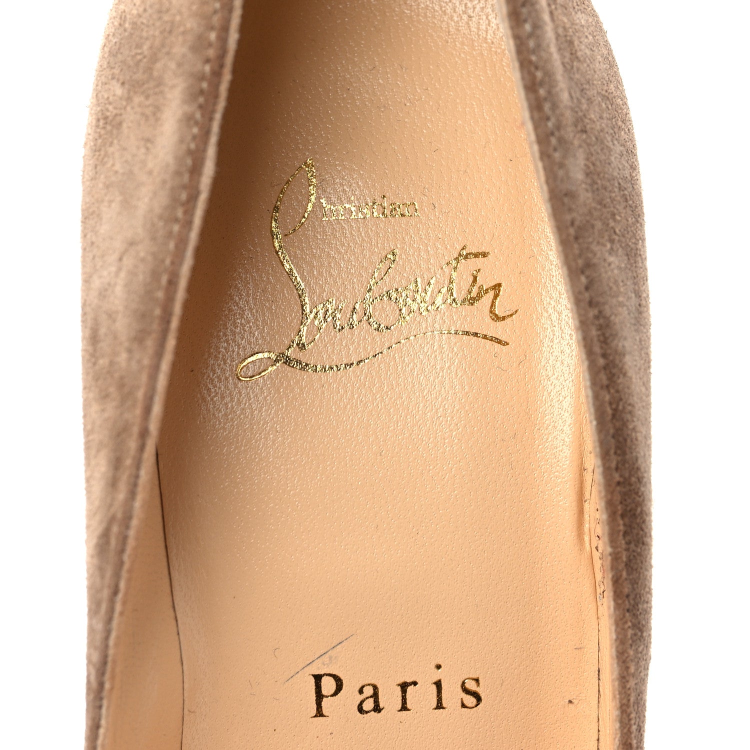 Christian Louboutin Suede Pigalle Follies 100 Pumps 36 Fennec 5 of 8