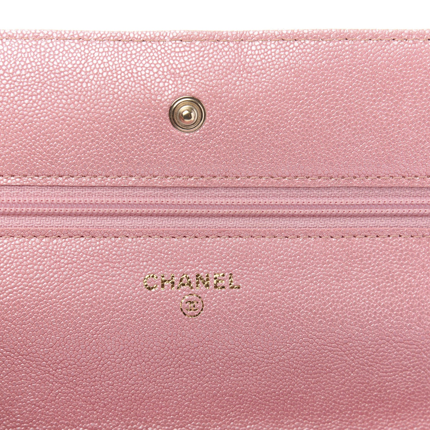 Chanel Iridescent Caviar Quilted Wallet on Chain WOC Pink 9 of 13