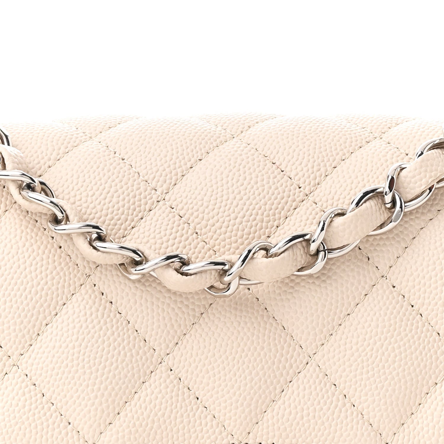 Chanel Caviar Quilted Mini Rectangular Flap Light Beige 8 of 11