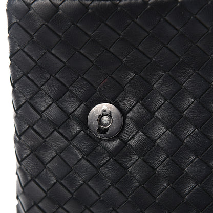 Bottega Veneta Nappa Intrecciato Flap Shoulder Bag Black 6 of 11