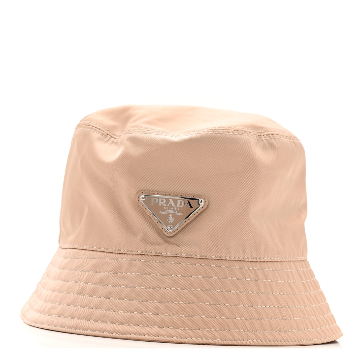 Re-Nylon Metal Triangle Logo Womens Bucket Hat S Sabbia