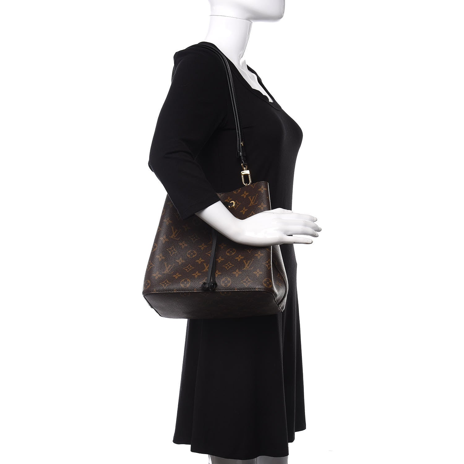 Louis Vuitton Monogram Neonoe MM Black 2 of 9
