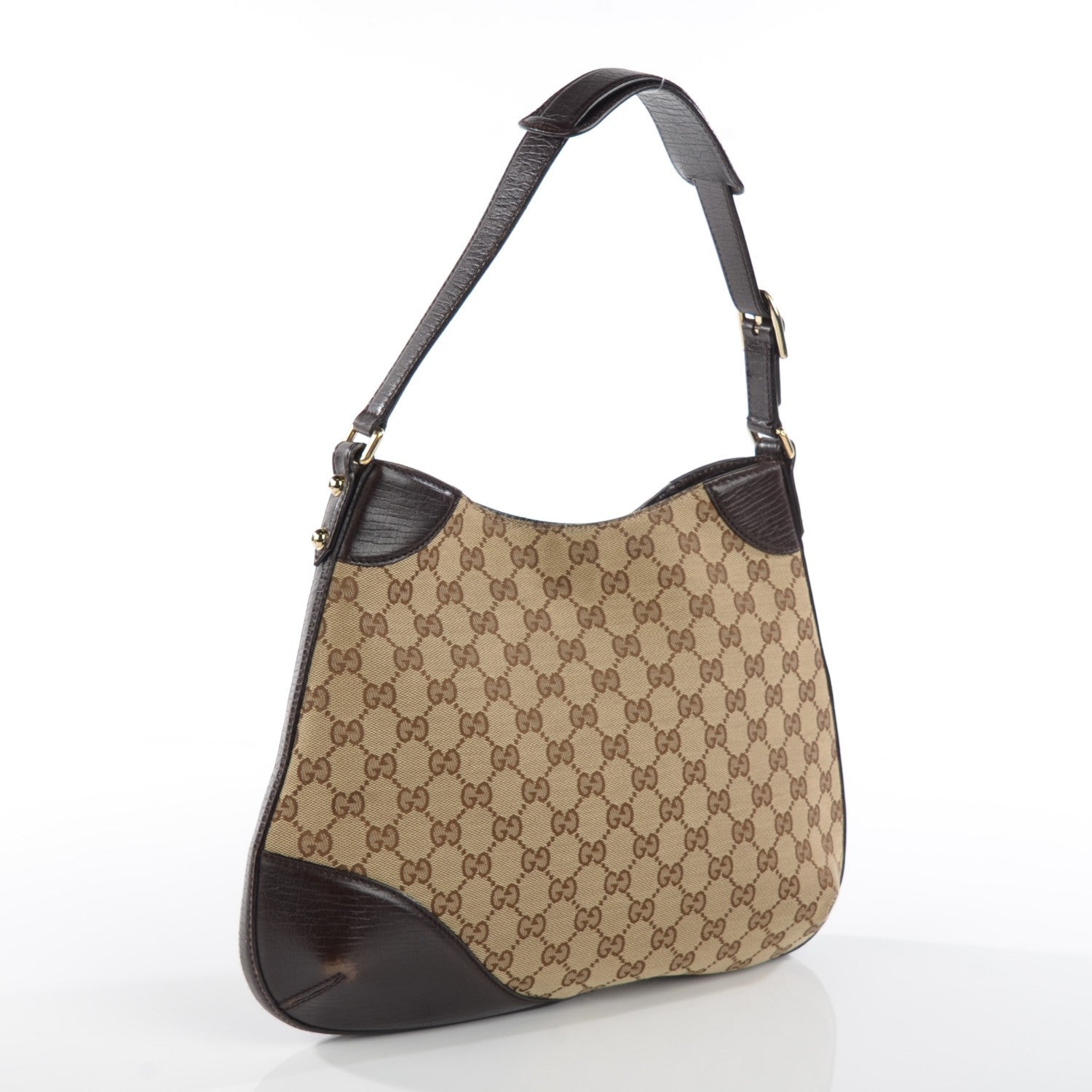 Gucci Monogram Hasler Hobo Dark Brown 3 of 9