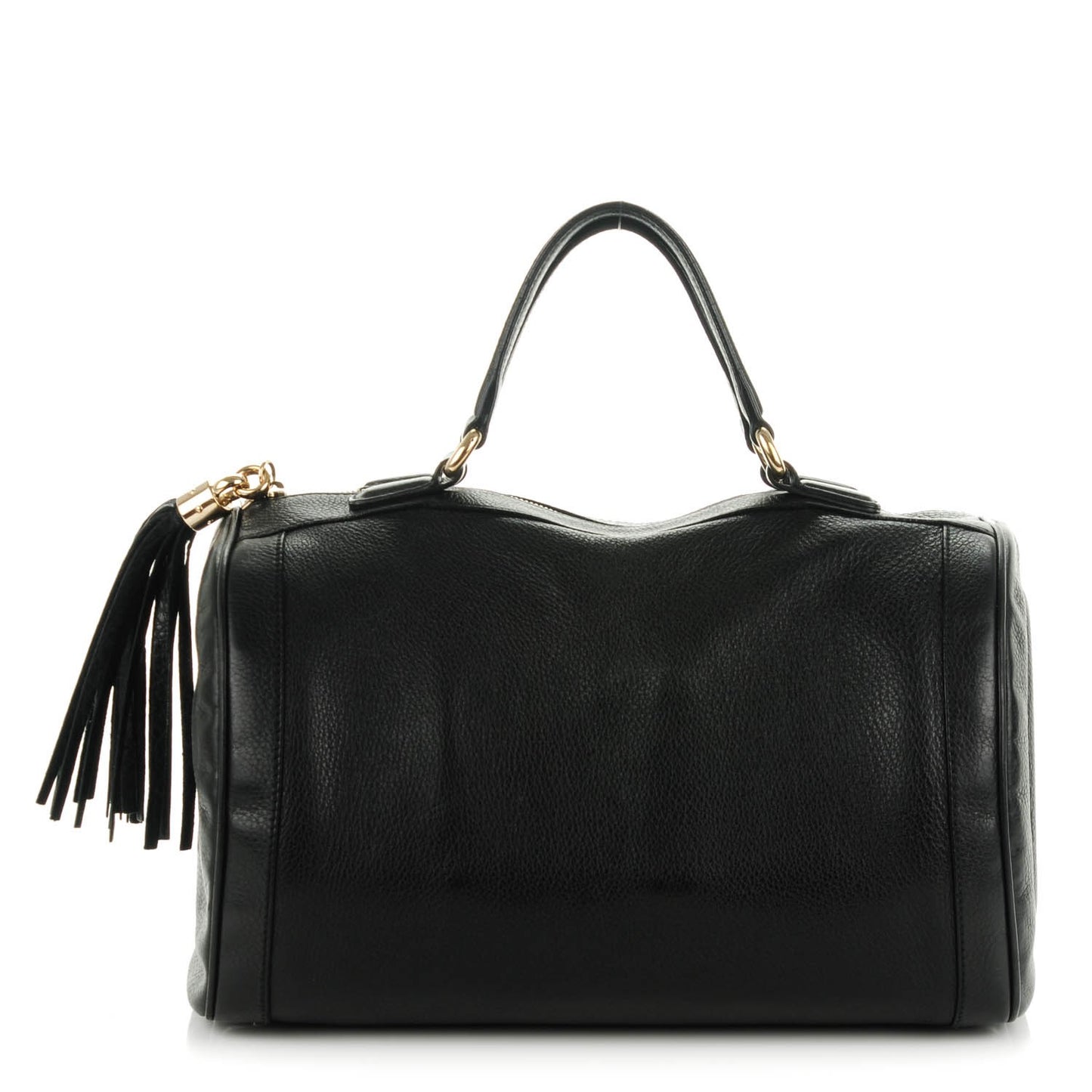 Pebbled Calfskin Medium Soho Boston Black