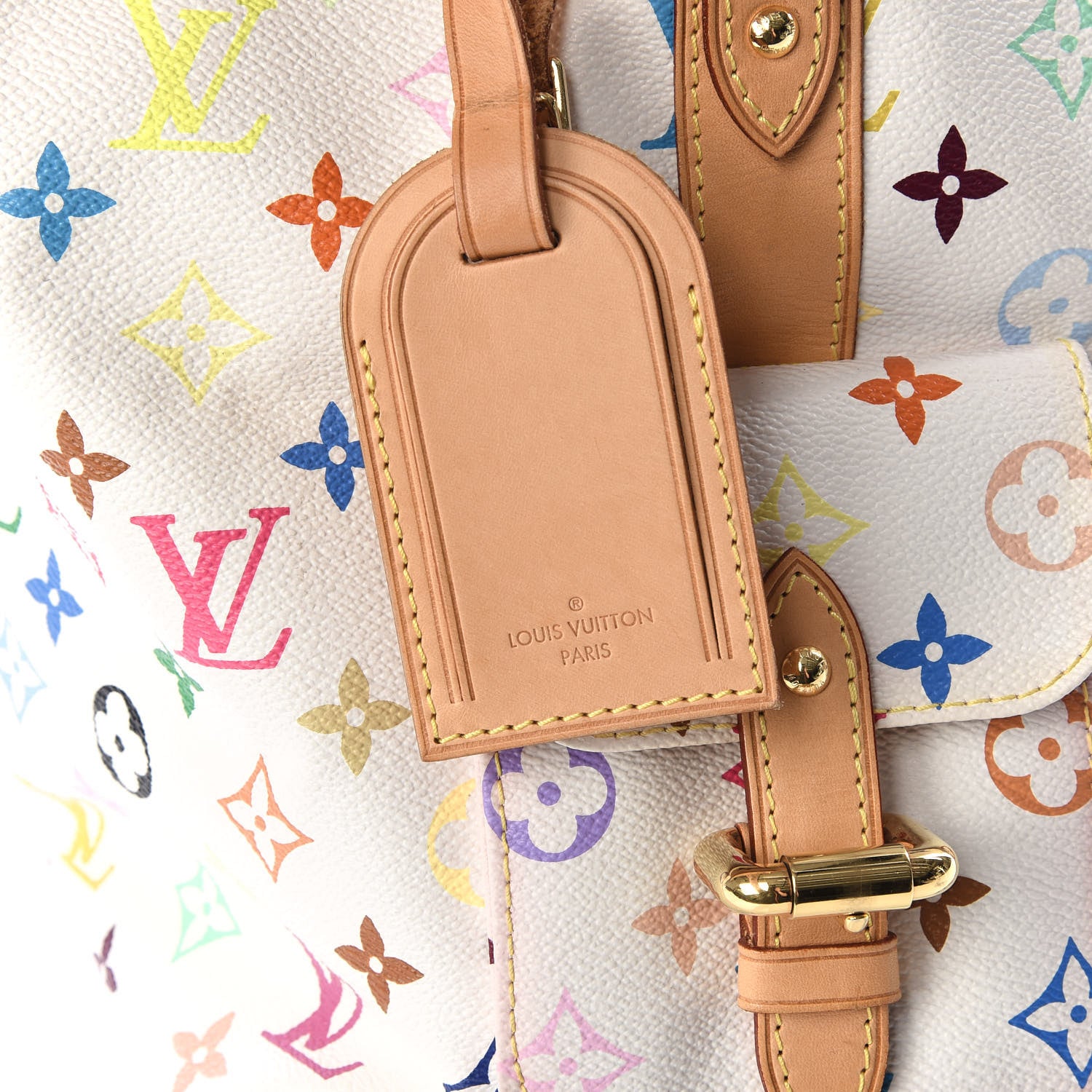 Louis Vuitton Monogram Multicolor Petit Noe White 9 of 10