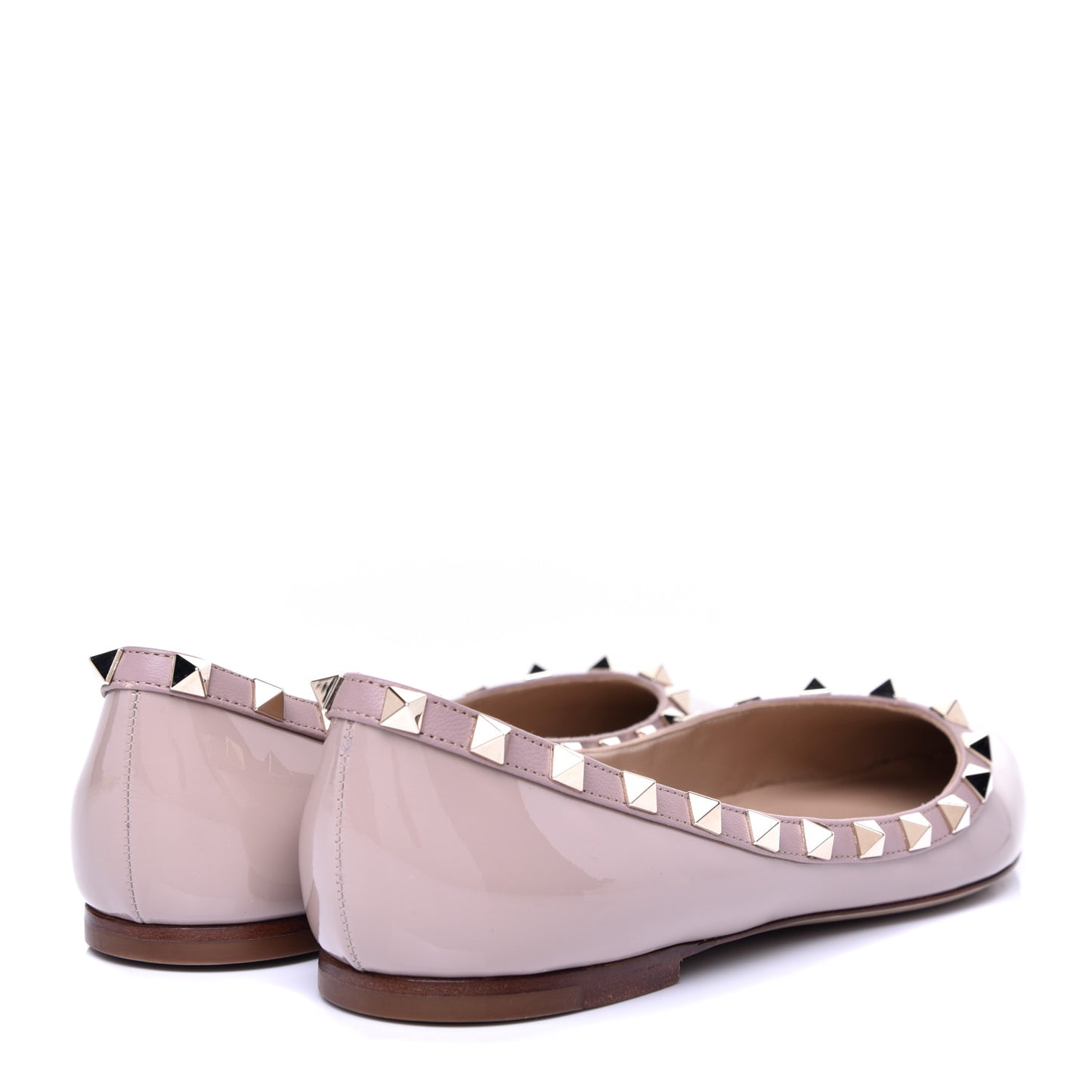 Patent Rockstud Ballerina Flats 38.5 Poudre