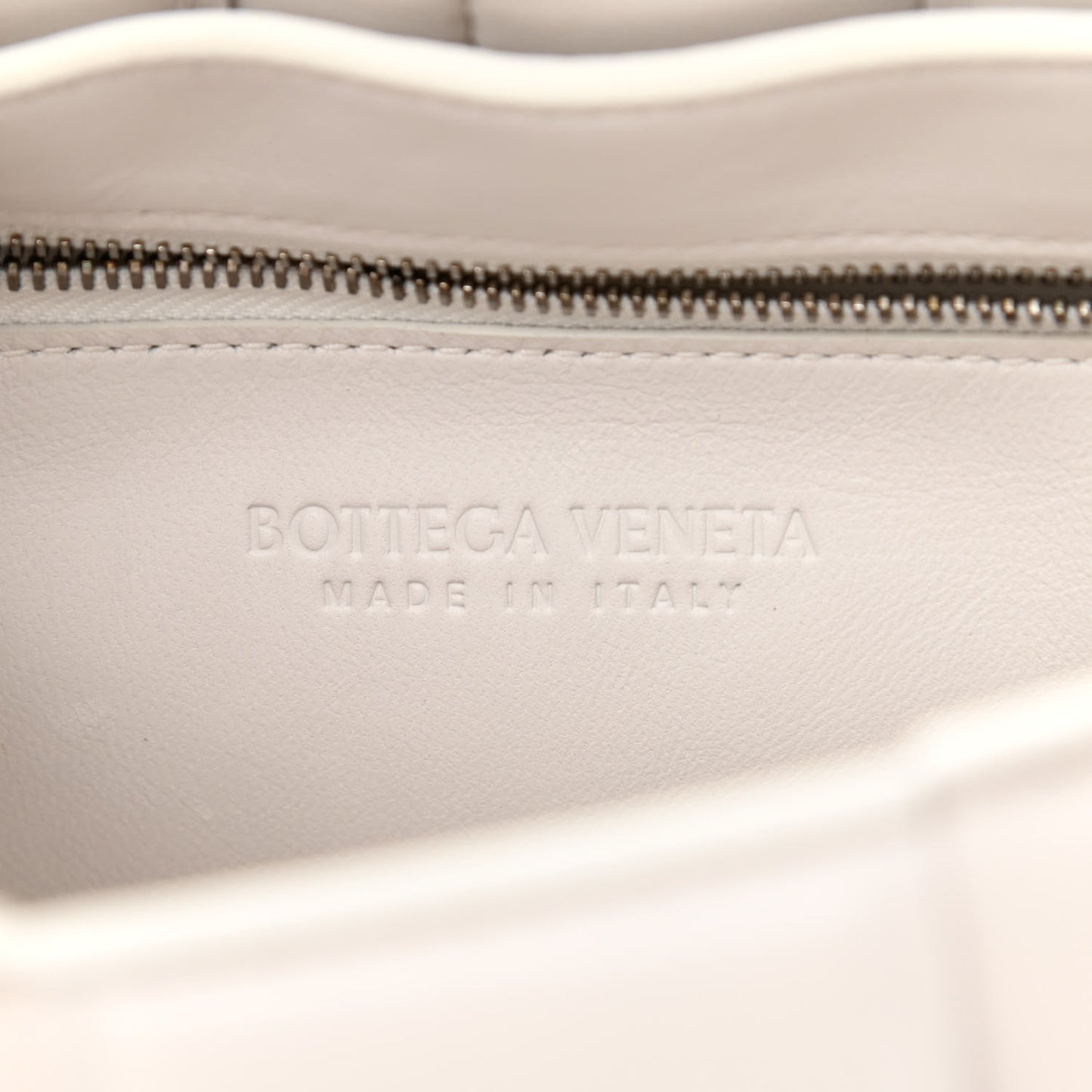 Nappa Maxi Intreccio Padded Cassette Crossbody Bag Chalk