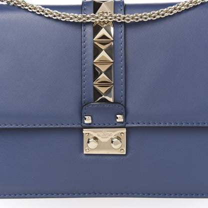 Valentino Garavani Vitello Medium Glam Lock Rockstud Flap Indigo 10 of 10