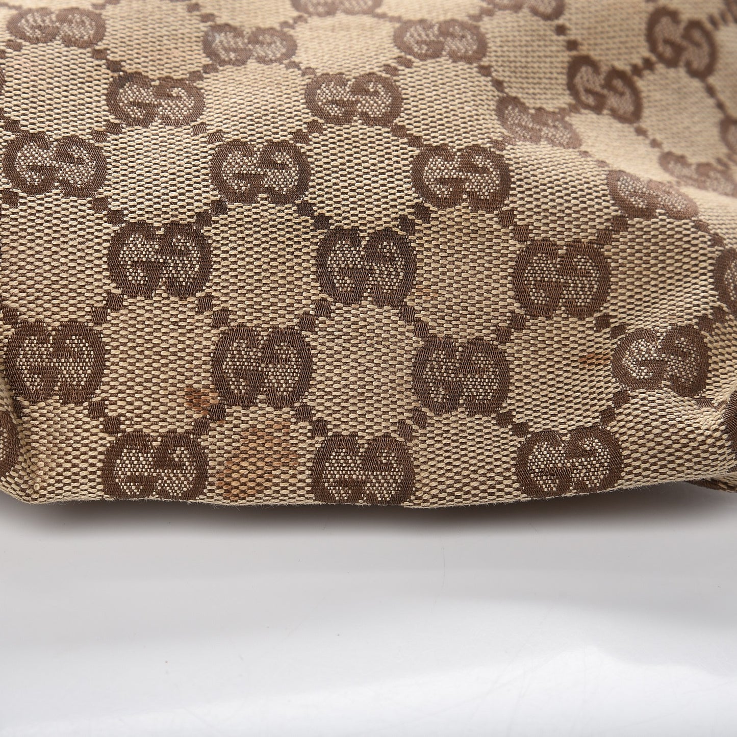 GG Monogram Double Pocket Belt Bag Dark Brown