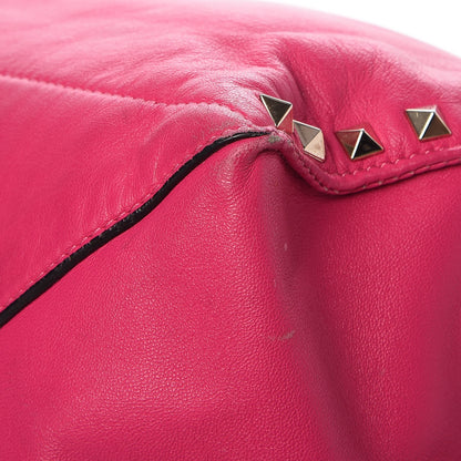 Valentino Garavani Nappa Medium Rockstud Soft Tote Pop Fuxia 19 of 23