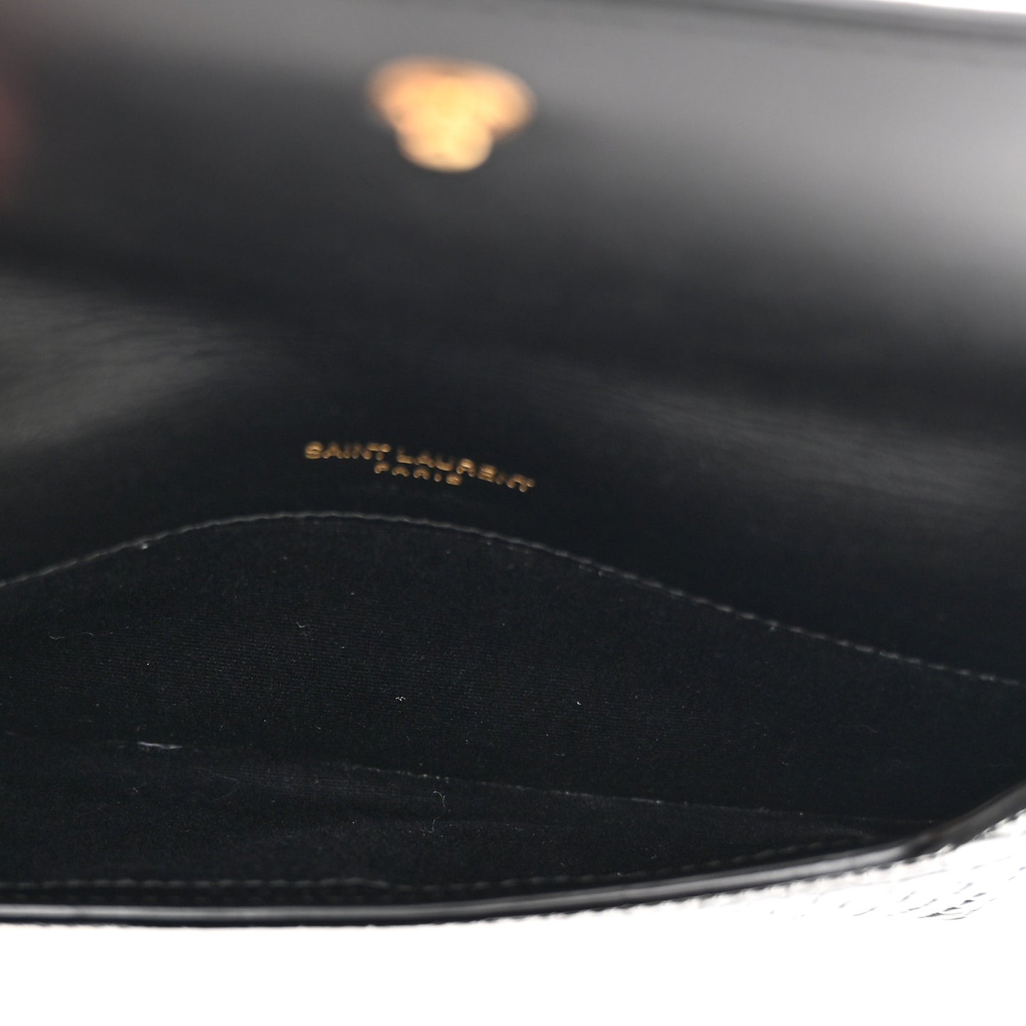 Crocodile Embossed Monogram Phone Holder Crossbody Black