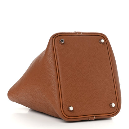 Hermes Taurillon Clemence Picotin Lock 18 PM Gold 4 of 12