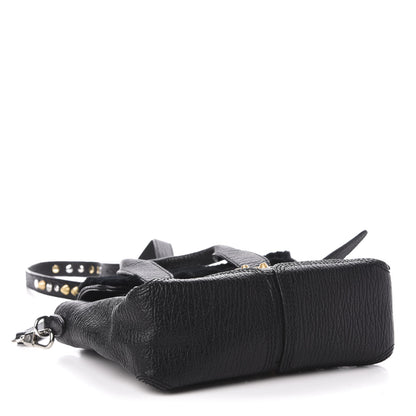 3.1 Phillip Lim 3.1 Textured Calfskin Shearling Studded Mini Pashli Satchel Black 4 of 9