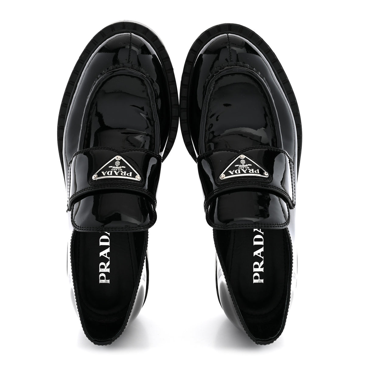 Vernice Triangle 50mm Loafers 37 Black