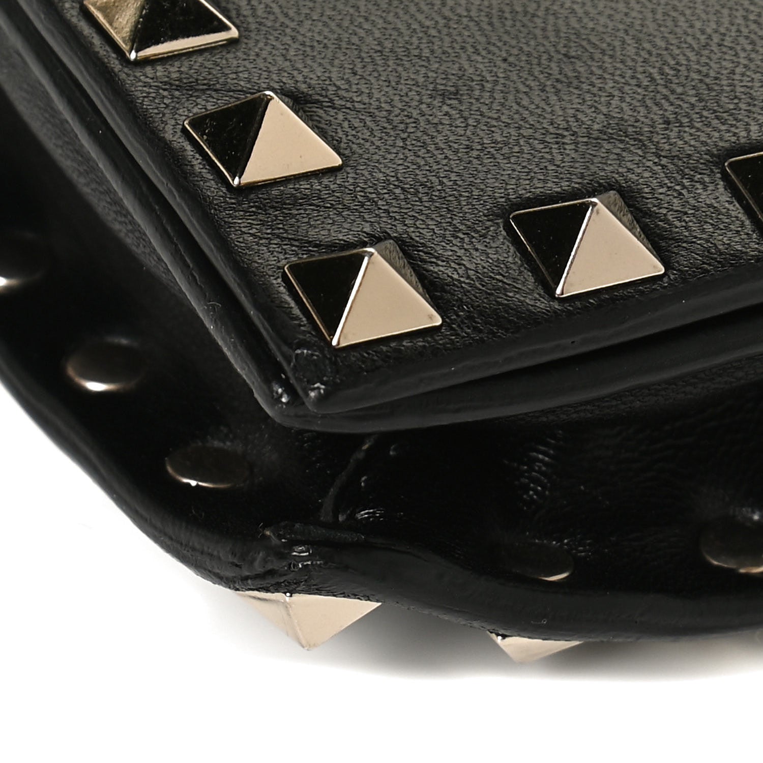 Valentino Garavani Nappa Rockstud Wristlet Clutch Black 13 of 14