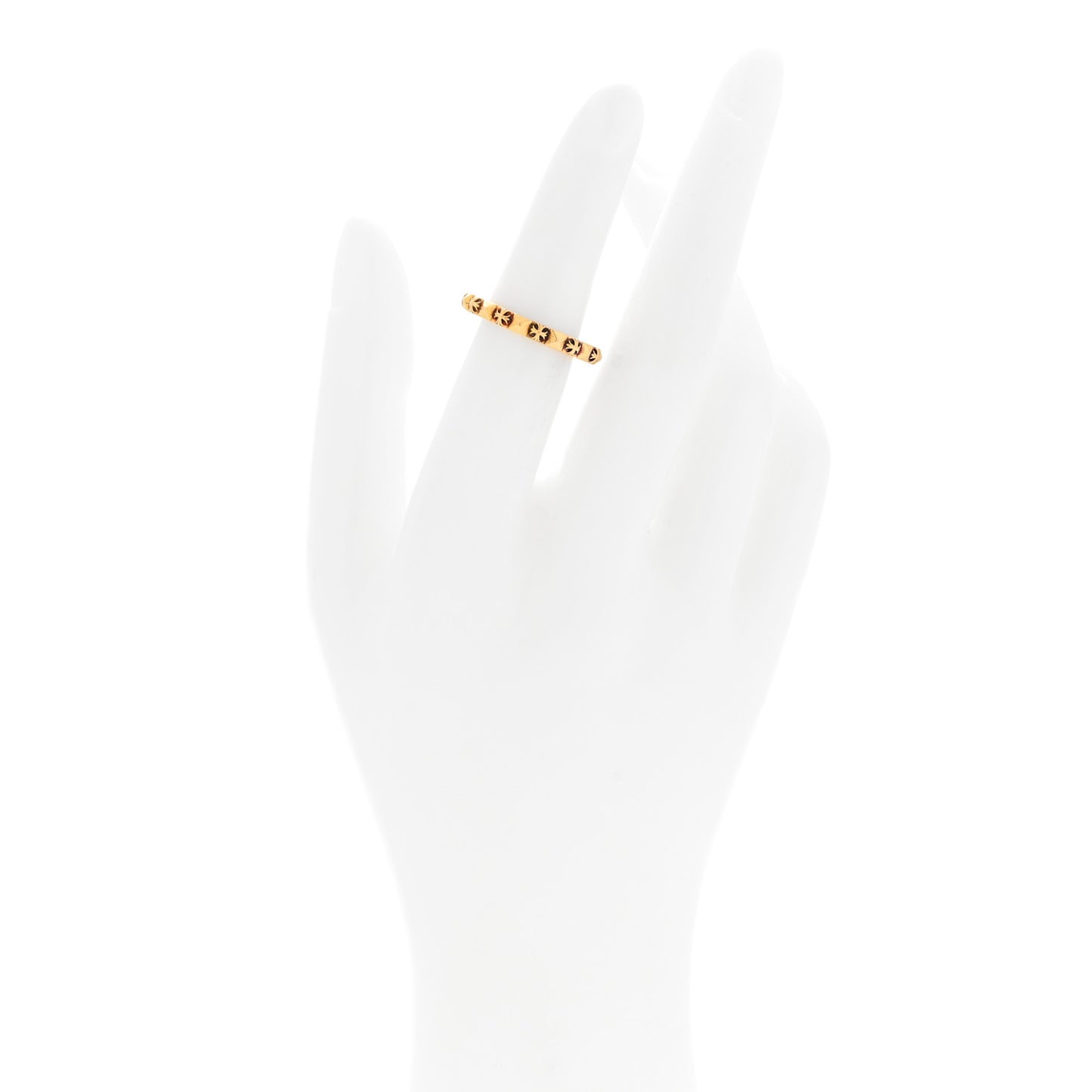 22K Gold True F*ucking Punk Maltese Cross Band Ring 50 5.25