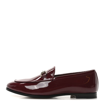 Gucci Vitello Vernice Soft Nappa Womens Jordaan Loafers 36 Rosso Ancora 1 of 10
