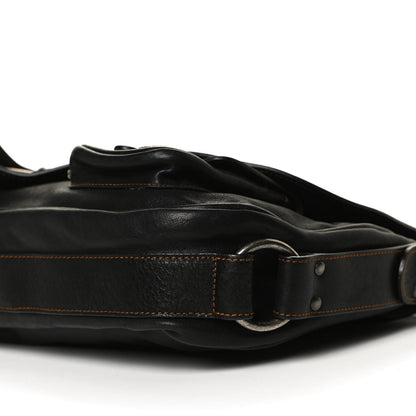 Christian Dior Calfskin Medium Gaucho Double Saddle Bag Black 10 of 10