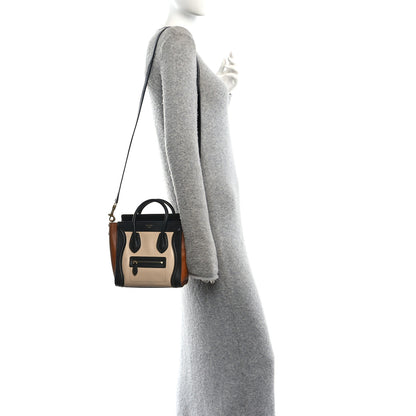 Celine Smooth Calfskin Nano Tri-Color Luggage White 2 of 9