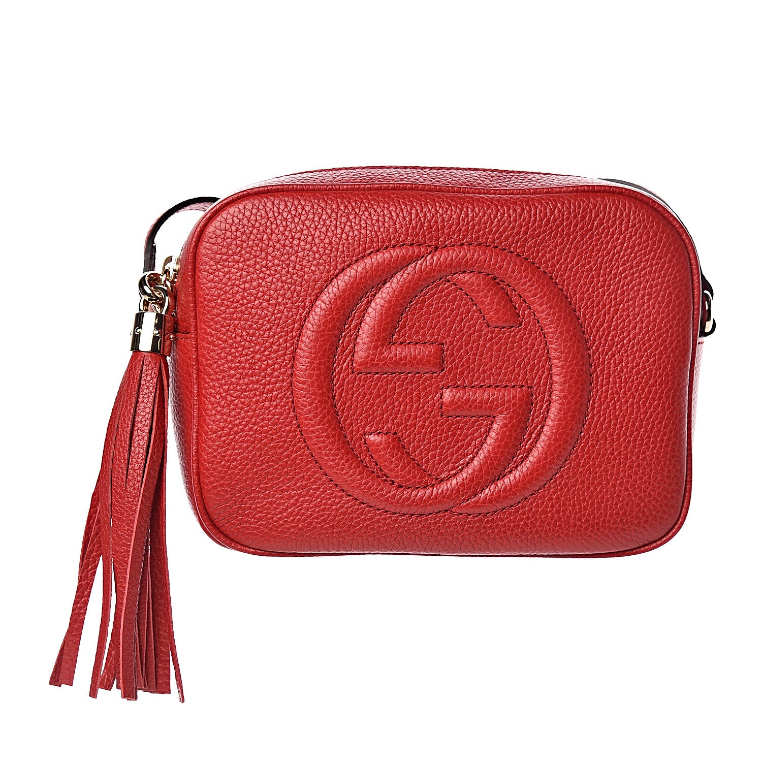 Gucci Pebbled Calfskin Small Soho Disco Bag Tabasco Red 1 of 10
