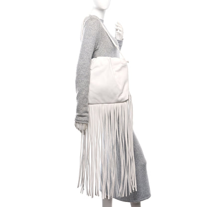 Bottega Veneta Nappa The Fringe Pouch Shoulder Bag White 2 of 9