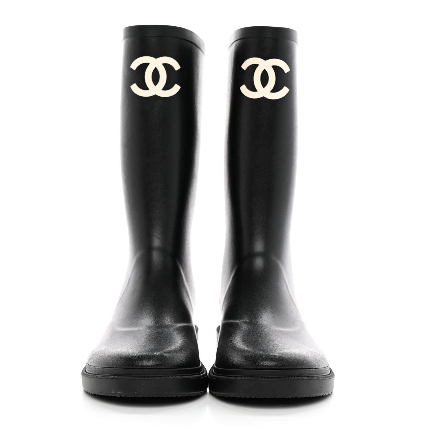 Chanel Caoutchouk CC High Boots 40 Black 2 of 15