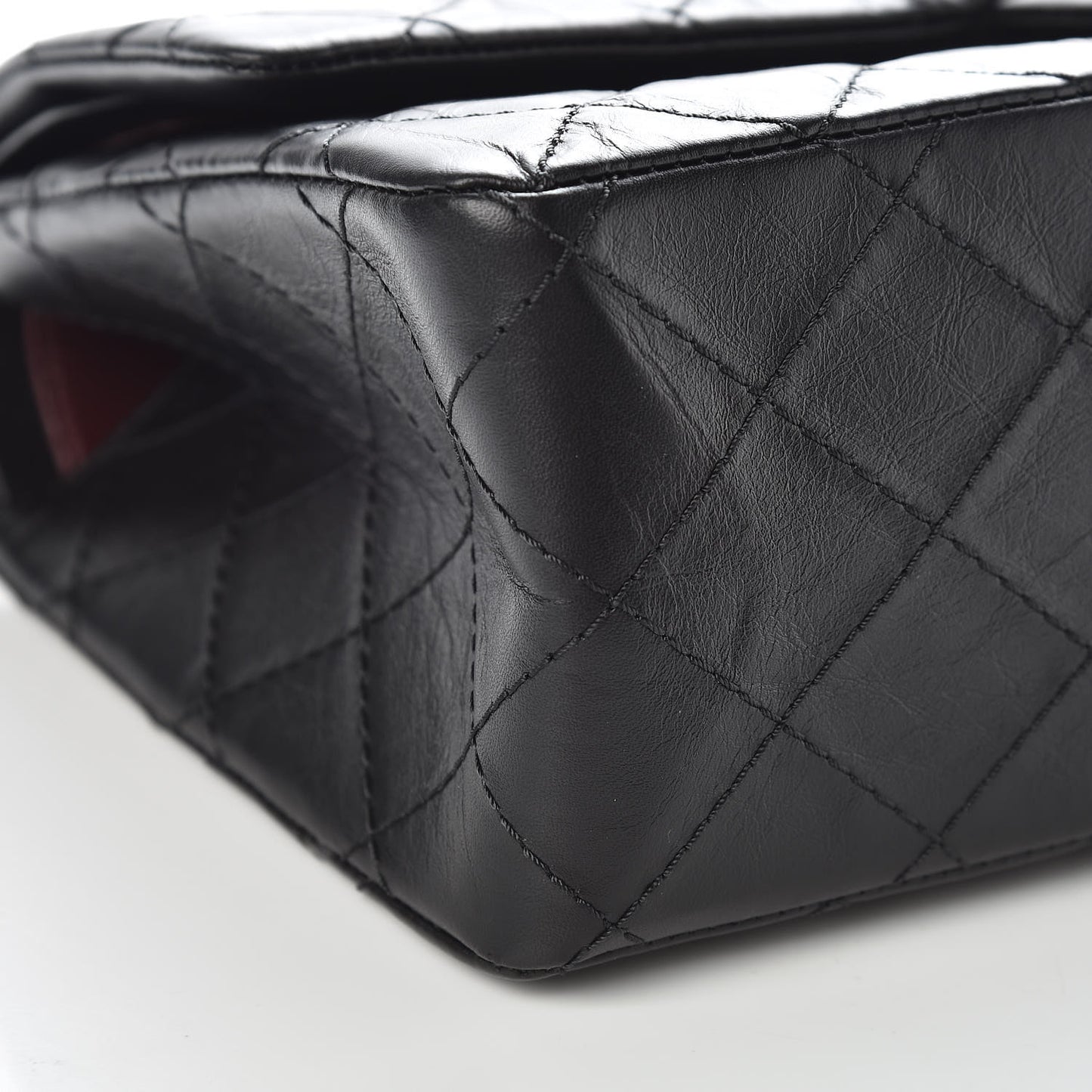 Aged Calfskin Quilted 2.55 Reissue 226 Flap Black