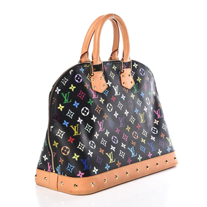 Louis Vuitton Monogram Multicolor Alma GM Black 3 of 9