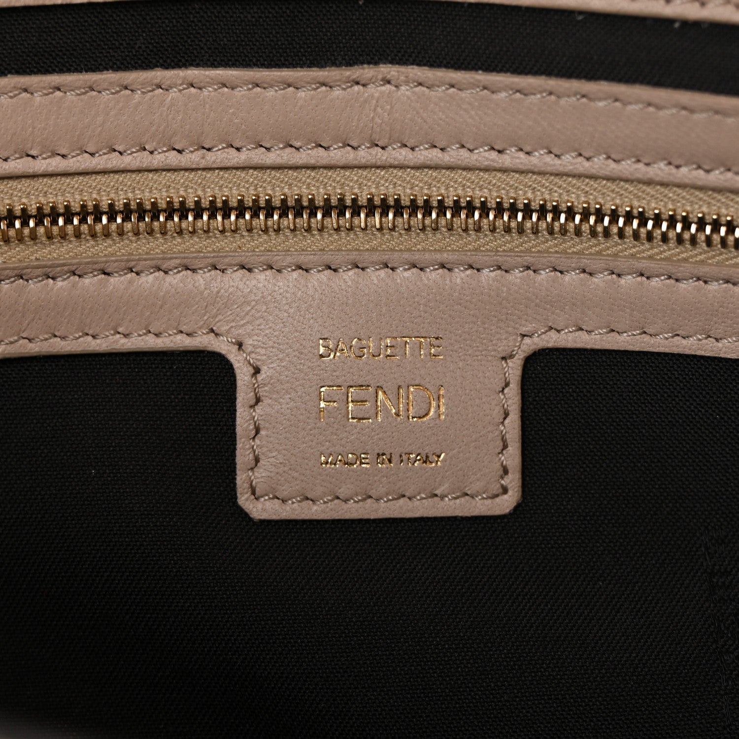 Fendi Nappa FF 1974 Embossed Baguette Camelia 6 of 14