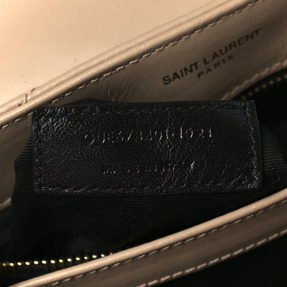 Saint Laurent Calfskin Y Quilted Monogram Toy Loulou Crossbody Bag Dark Beige 7 of 9