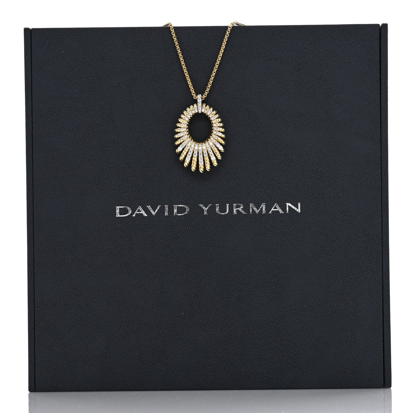 18K Yellow Gold Diamond Tempo Pendant Necklace