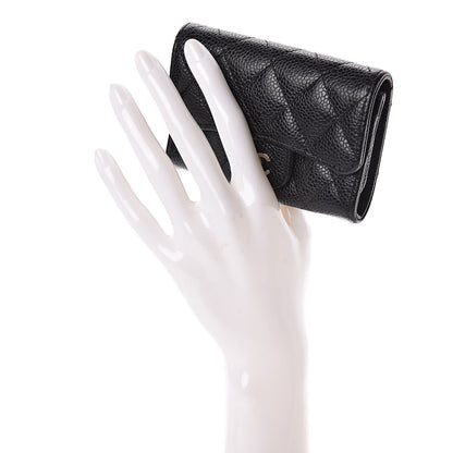 Chanel Caviar Quilted Flap Card Holder Black 2 of 10