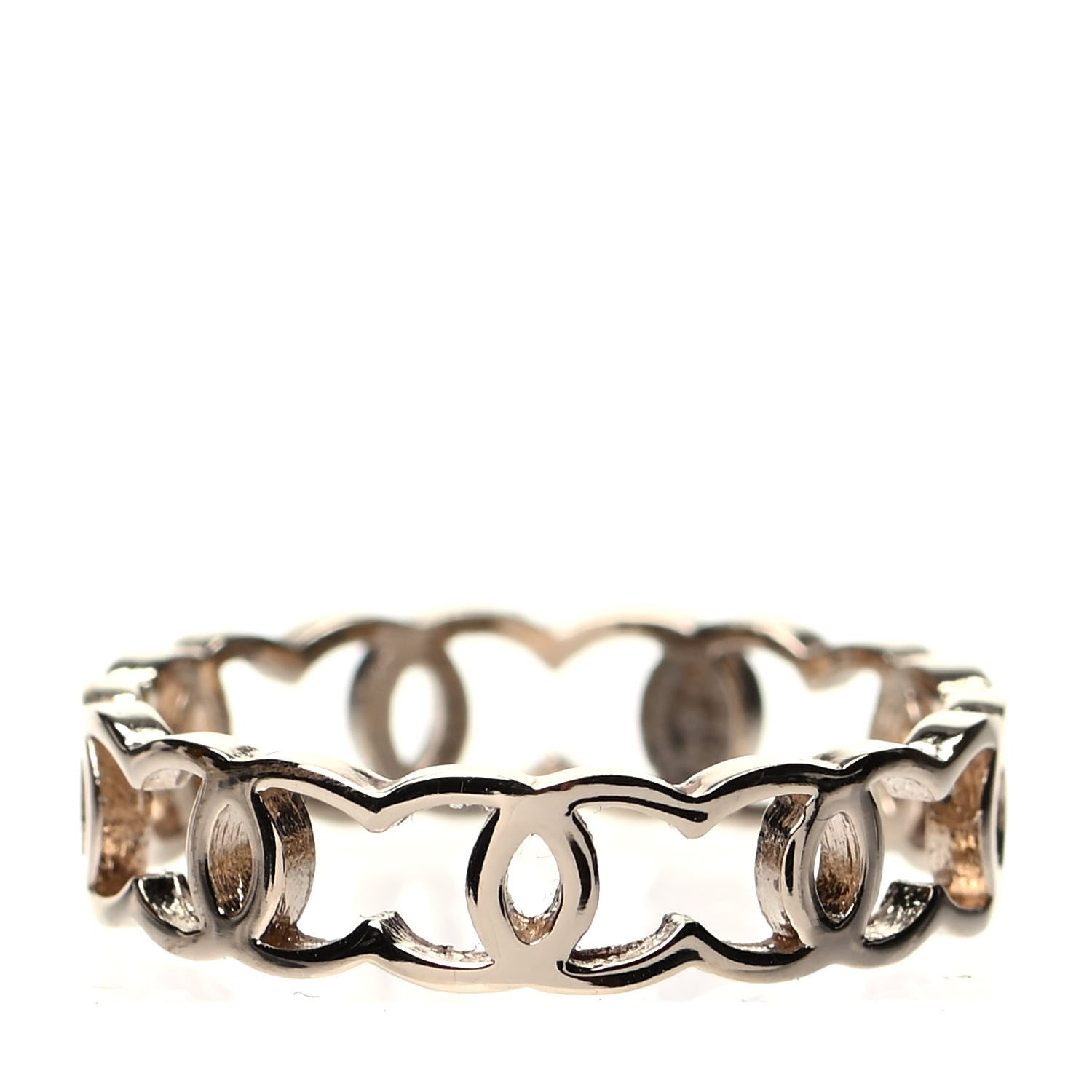 Chanel Metal CC Ring 54 6.75 Gold 1 of 4