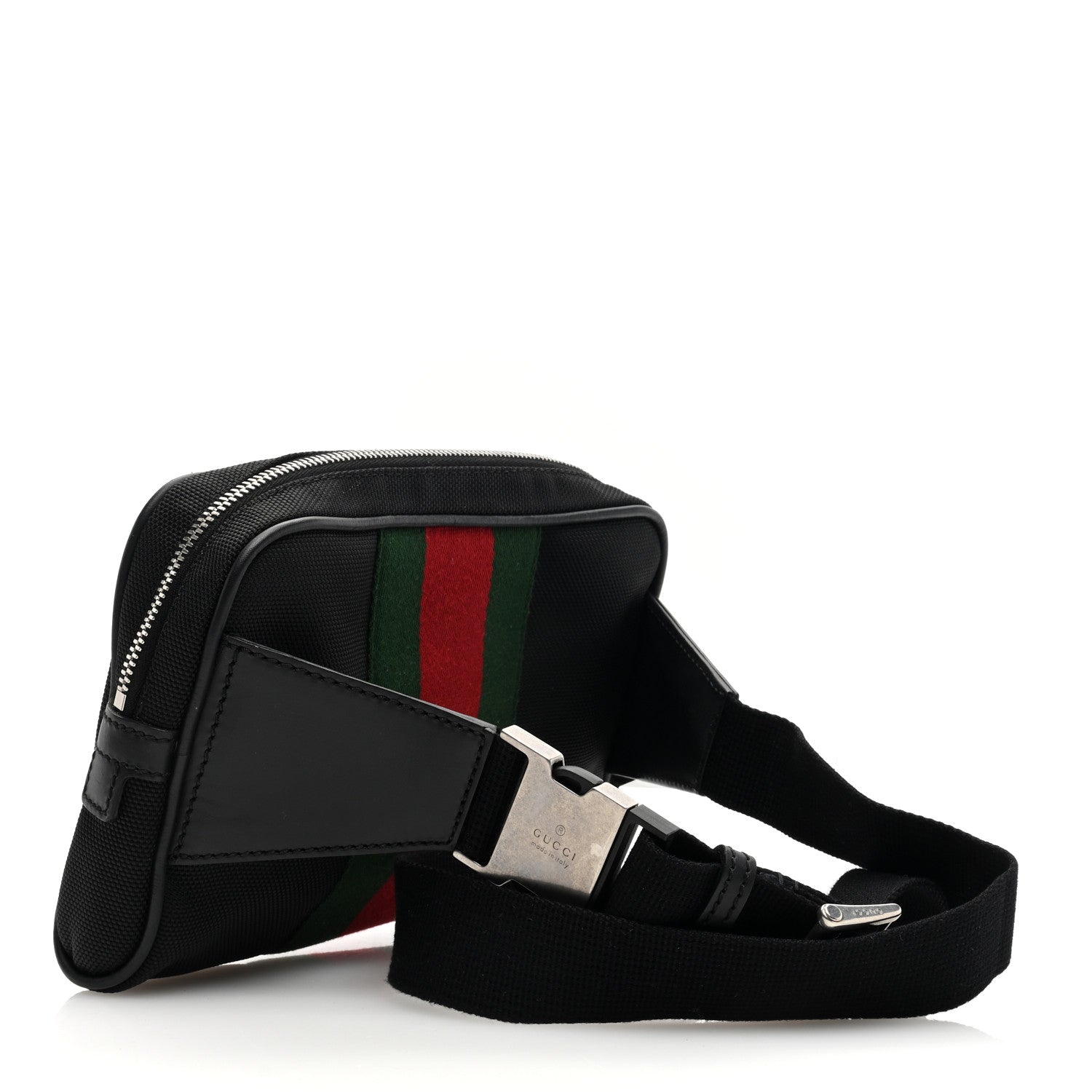 Gucci Canvas Web Slim Belt Bag Black 3 of 10