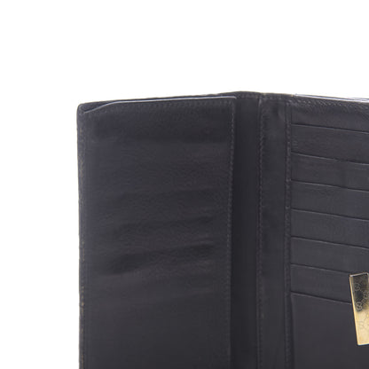 Gucci Guccissima Margaux Calfskin Icon Bar Continental Flap Wallet Black 10 of 15