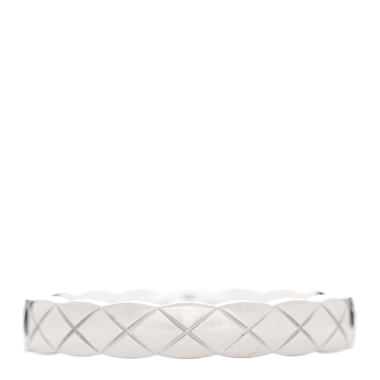 Chanel 18K White Gold Mini Coco Crush Ring 53 6.5 1 of 4
