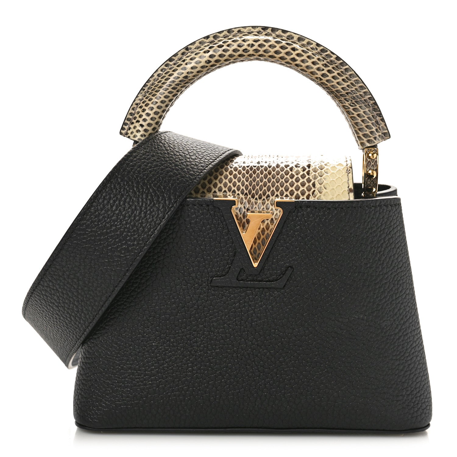 Louis Vuitton Taurillon Ayers Mini Capucines Black 1 of 7