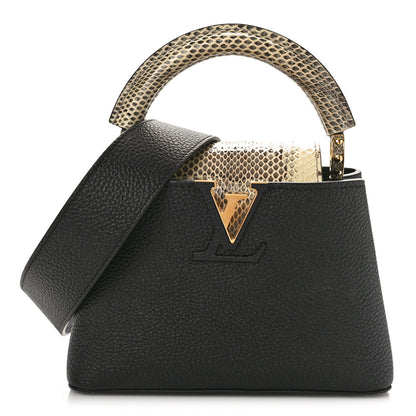 Louis Vuitton Taurillon Ayers Mini Capucines Black 1 of 7