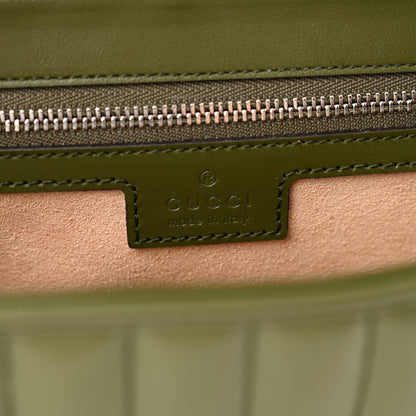 Gucci Calfskin Matelasse Aria Small GG Marmont Shoulder Bag Military Wood 6 of 9