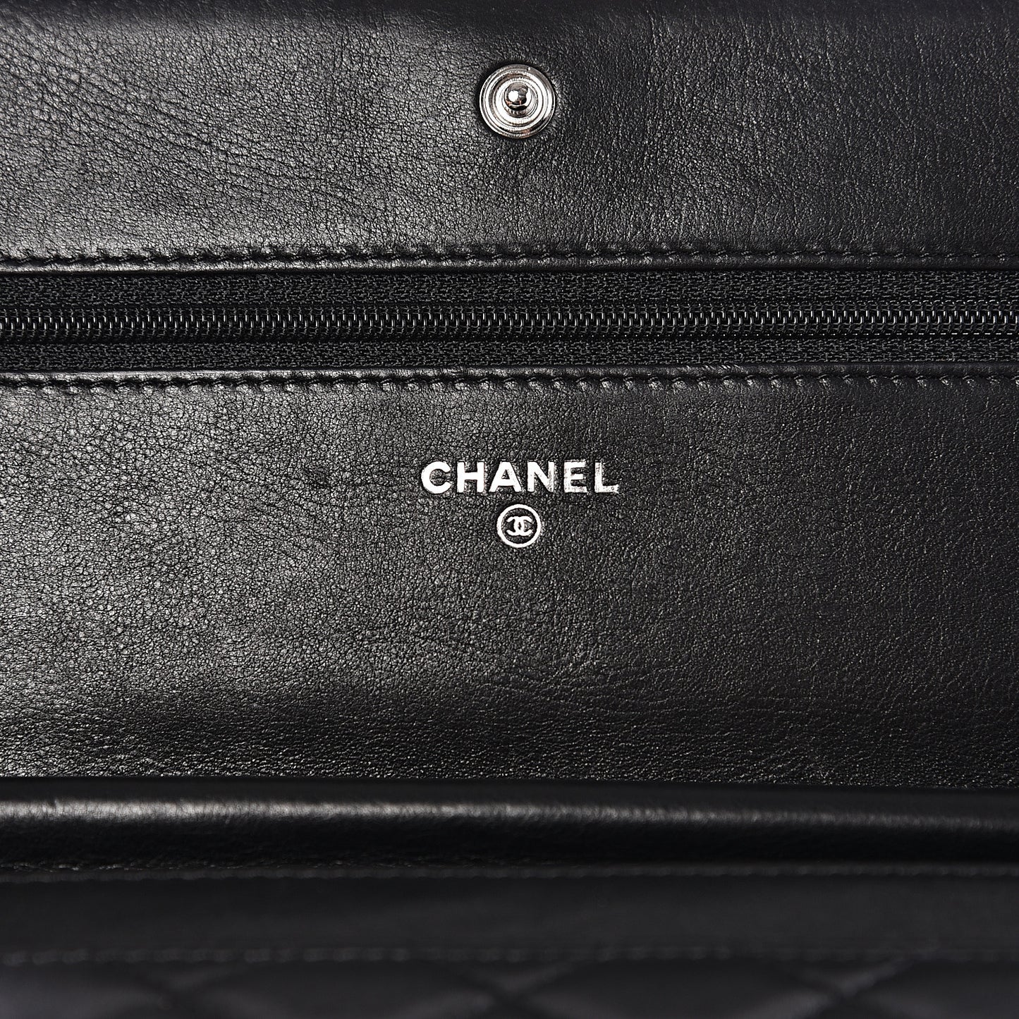 Calfskin Quilted Boy Wallet On Chain WOC So Black