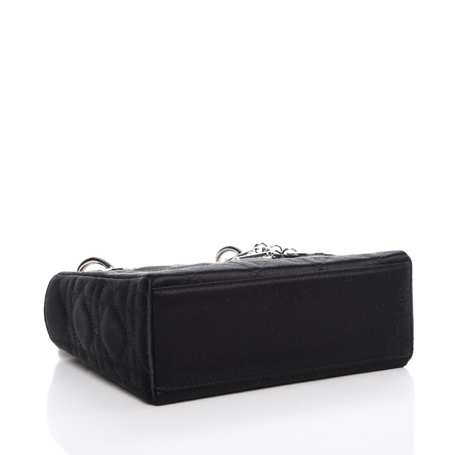 Christian Dior Satin Swarovski Crystal Cannage Mini Lady Dior Black 4 of 7
