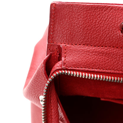 Saint Laurent Grained Calfskin Small Cabas Rive Gauche Red 13 of 14