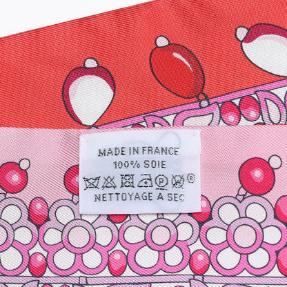 Hermes Silk Parures Des Maharajas Twilly Rouge Grenadine Rose Mauve 4 of 5