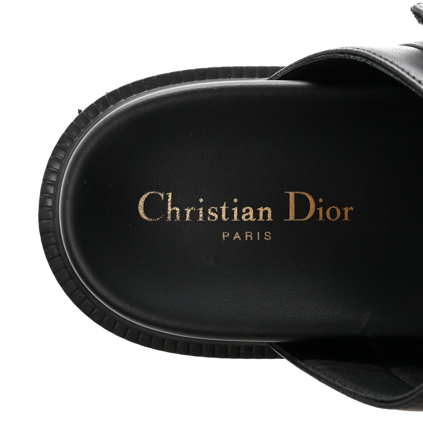 Lambskin Dioract 10mm Sandals 39 Black