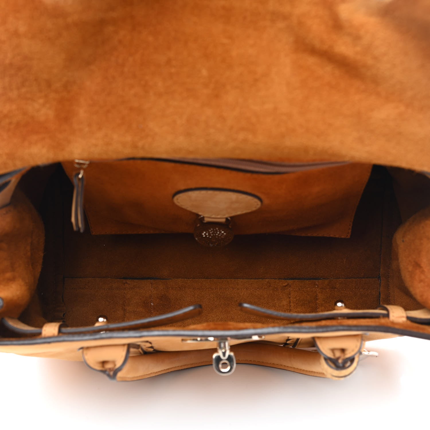 Mulberry Smooth Nubuck Small Cookie Bayswater Satchel Deep Amber 5 of 9