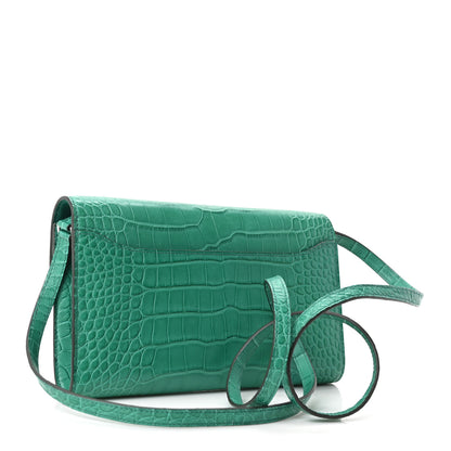 Hermes Matte Alligator Constance Long Wallet To Go Vert Jade 3 of 10