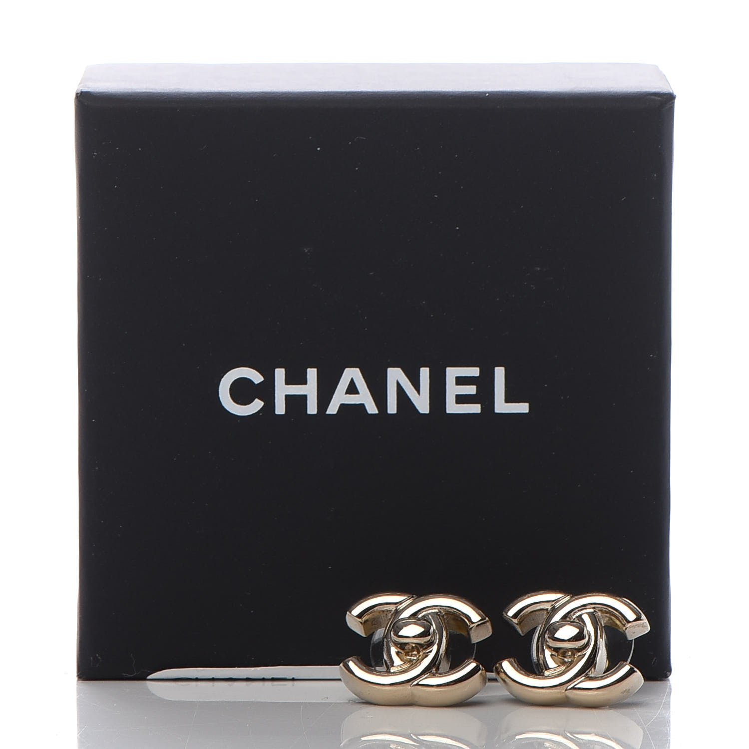 Chanel Metal CC Turnlock Earrings Gold 5 of 5
