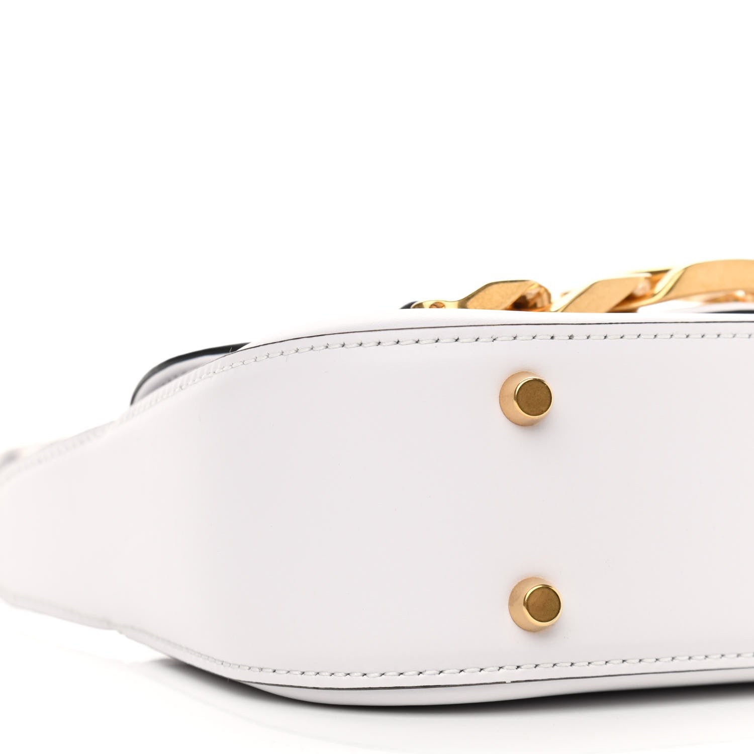 Valentino Garavani Calfskin Small Vlogo Chain Shoulder Bag Optic White 7 of 8