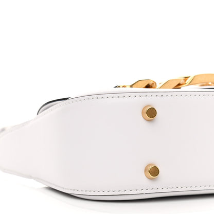 Valentino Garavani Calfskin Small Vlogo Chain Shoulder Bag Optic White 7 of 8