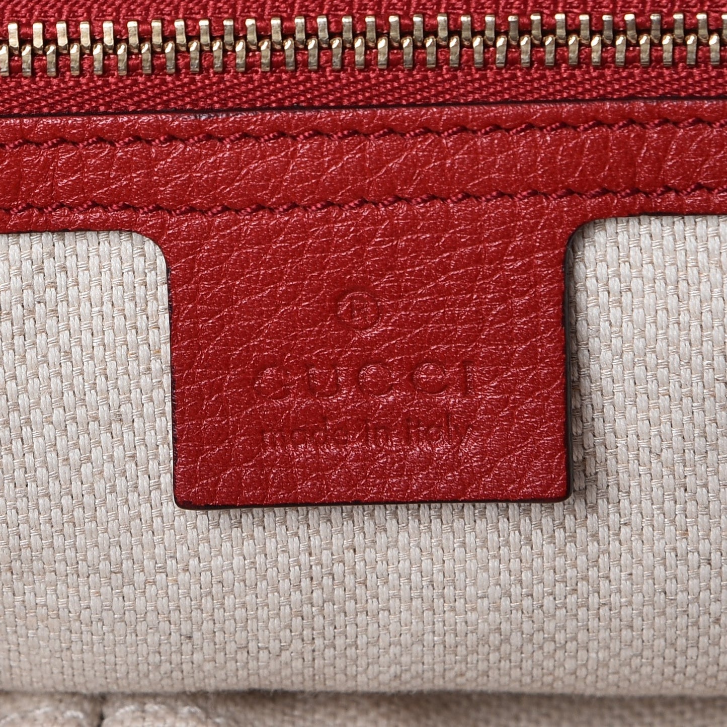 Pebbled Calfskin Medium Soho Shoulder Bag Red